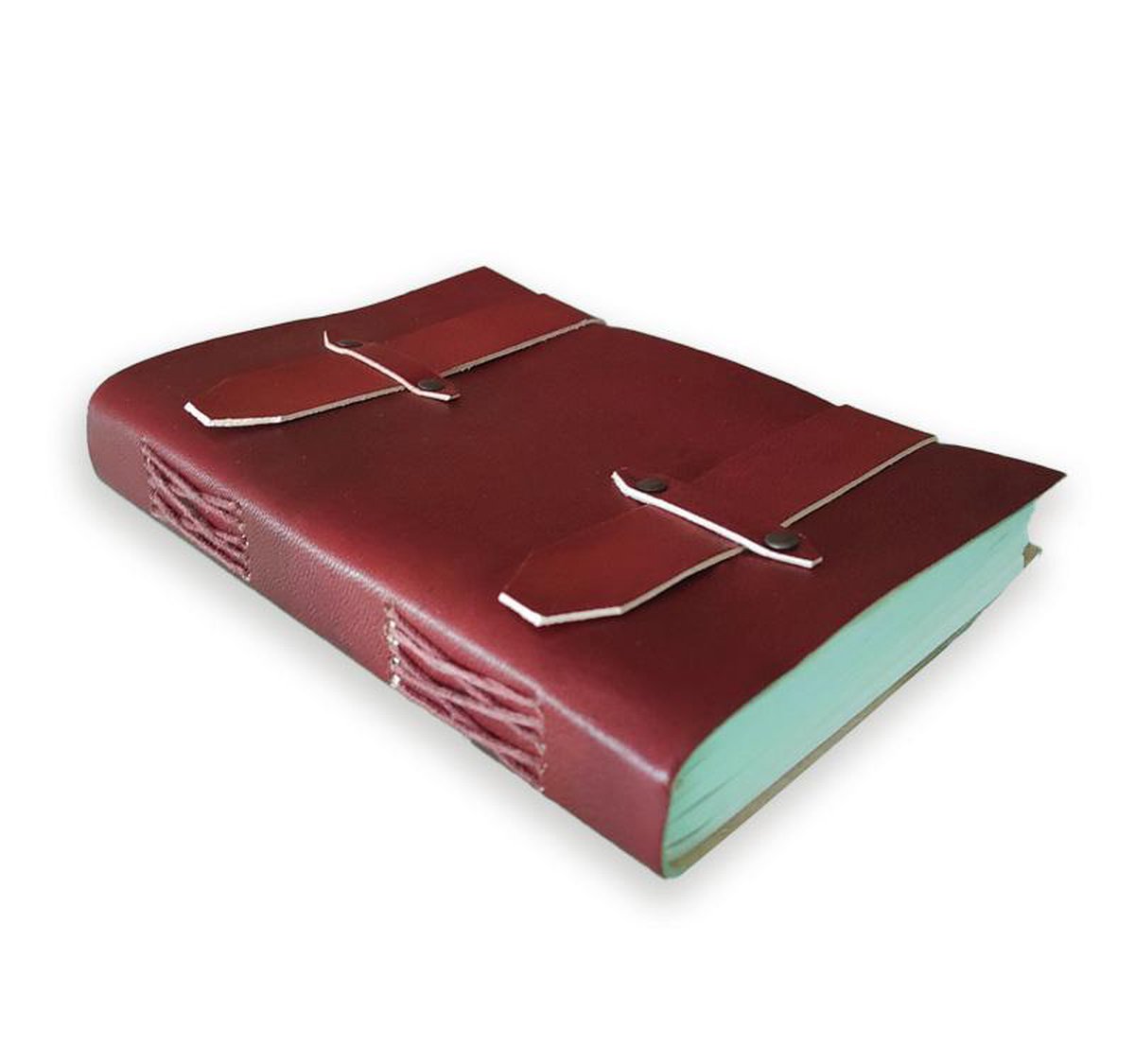 Matterwood - 100% echt leer - notitieboek A5 - dagboek - notitieboek - journal - scrapbook - Dagboek - Schetsboek - Vintage dagboek - Reisdagboek - Bordeaux Rood