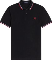 Fred Perry Twin Tipped Poloshirt - Mannen - zwart - licht blauw - rood