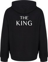 THE KING & HIS QUEEN couple hoodies zwart (KING - maat XS) | Matching hoodies | Koppel hoodies