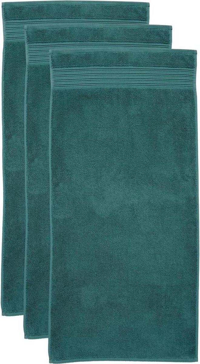 Beddinghouse Sheer set van 3 Handdoeken - 50x100 cm - Donker Groen