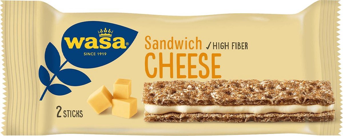 Wasa Sandwich Tussendoortje - Cheese - 24 stuks x 30 gram | bol.com