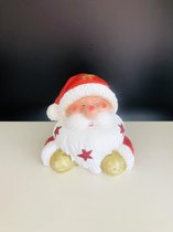 Kerstman #9 - 28 cm - polyester - glitters - polyresin - polystone - kunststof - decoratiefiguur - interieur en tuin - geschikt voor binnen en buiten - cadeau - geschenk - kerstcol