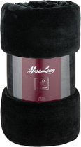 Miss Lucy Alex Plaid 220 x 240 cm - Deken - Woonaccessoire - Fluweel zacht - Donker groen