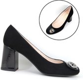Stravers - Zwarte Funky Pumps Maat 42 Grote Maten Hoge Hakken