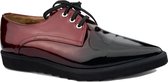 Pertini - dames veterschoen - rood/zwart - maat 41