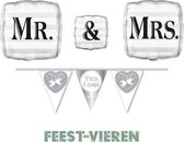 Mr & Mrs folie ballonen + Yes I Do slinger