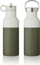 Duurzame Luxe RVS Dubbelwandige Thermosfles Drinkbeker Waterfles 500 ml NeoPanda Hunter Green Dove Blue | Liewood
