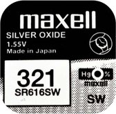 MAXELL 321/SR616SW Pile de montre à pile bouton en oxyde d'argent 3 (trois) pièces