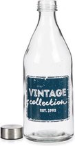 Vivalto Waterfles Vintage 1 Liter 9,5 X 25,5 Cm Glas Transparant