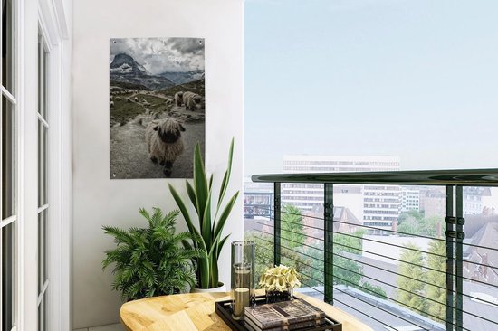 Décoration de jardin Mouton - Berg - Neige - 40x60 cm - Affiche jardin