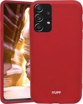 IYUPP Siliconen telefoonhoesje geschikt voor Samsung Galaxy A52 Hoesje Rood