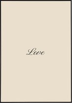 Poster beige met "Love"