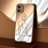Casies Apple iPhone SE 2020 / 8 / 7 Mirror case - Anti Shock Hoesje met Spiegel - Abstract design - Back cover met bumpers