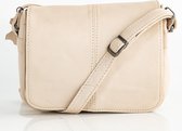 Lederen schoudertas / Crossbodytas / Damestas Beige