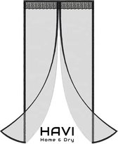 HAVI Home & Dry - Magnetisch Vliegengordijn - 90 x 230 cm - Zwart - Breedte Deur: 80cm - Lichtgewicht - Makkelijk te plaatsen