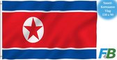 F4B Noord-Korea Vlag | 150x90 cm | Noord-Koreaanse Vlag | 100% Polyester | Messing Ogen | Weerbestendig