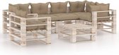 Medina 7-delige Loungeset met kussens pallet grenenhout