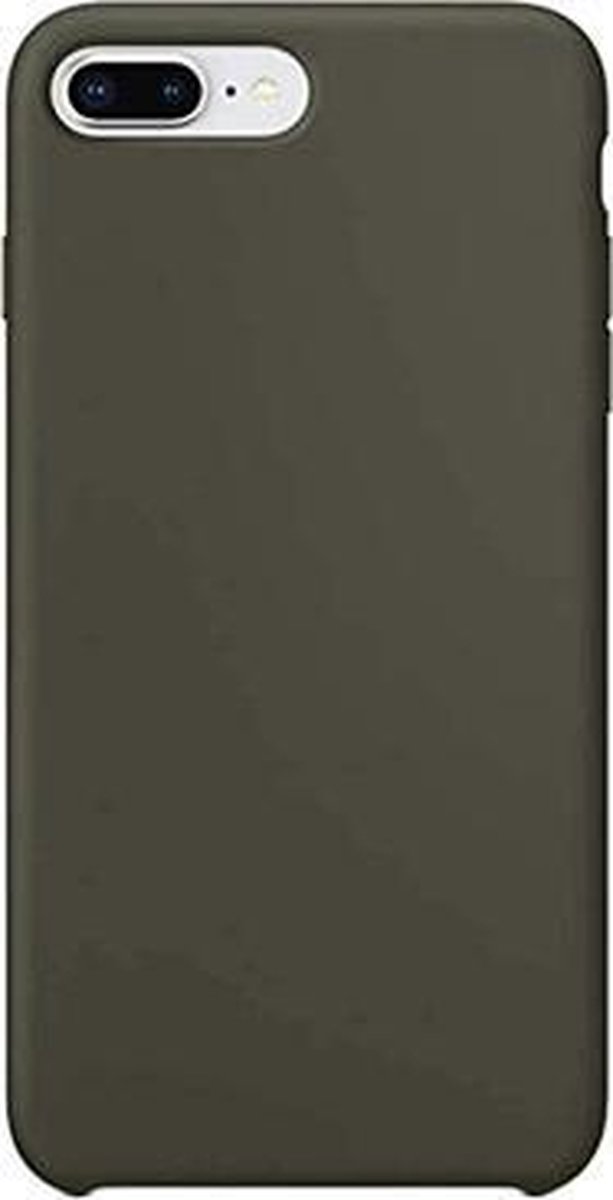 Geschikt voor: iPhone 7 Plus Siliconen Back Cover - dark olive