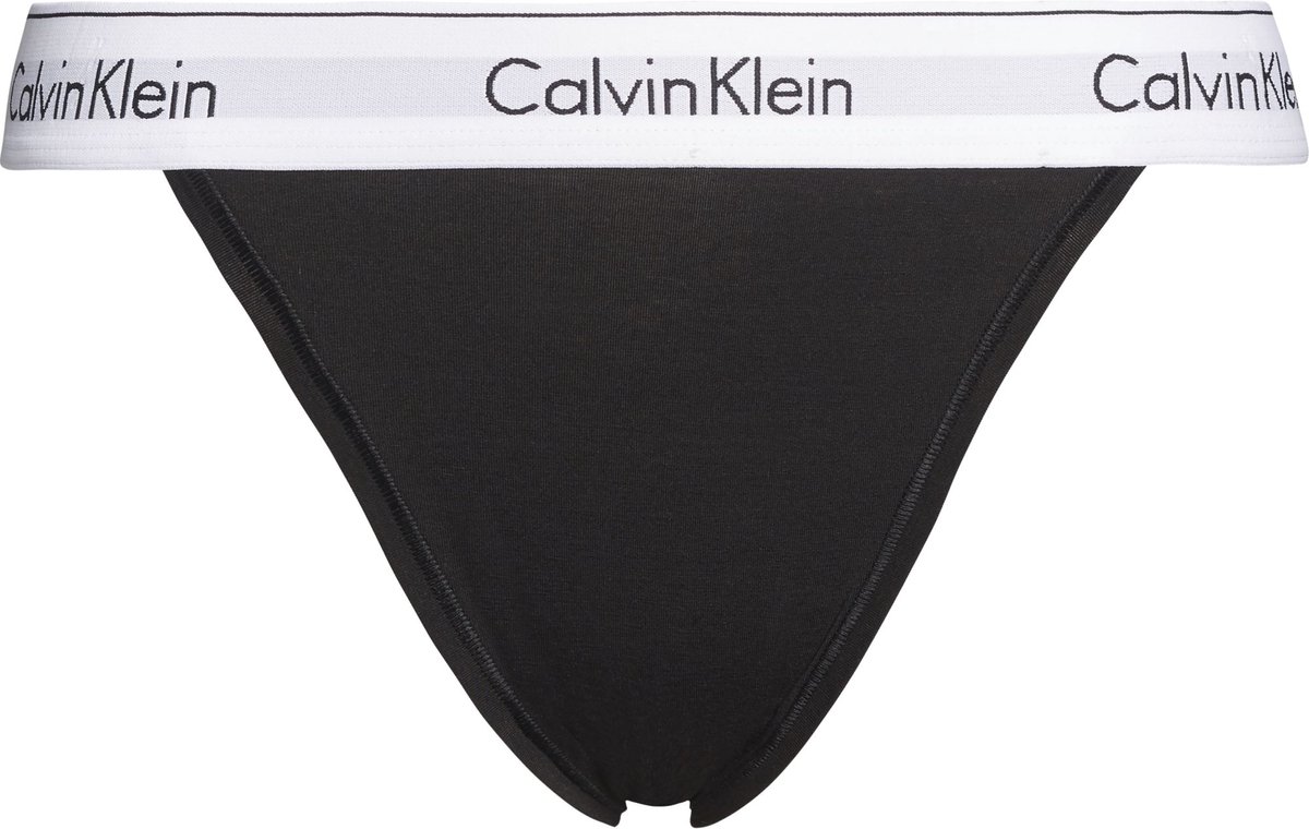 Calvin Klein dames high leg tanga (1-pack) - tanga slip - zwart