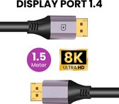 Displayport kabel 1.4 Paars – 8K 60Hz – 4K 144 Hz - 32.4GBps – Displayport naar Displayport - Gecertificeerd – DP 1.4 kabel - 1.5 Meter