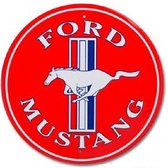 Ford Mustang Logo.  Metalen wandbord Ø 30 cm.​