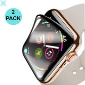 MY PROTECT® 2x Apple Watch Series 1/2/3 38 mm Screenprotector - Full Cover Soft 3D Edge Curved Screen Protector Hoes Voor Apple Watch iWatch