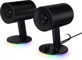 PC speakers, kraakhelder en vol geluid, kiest uit maar liefst 16,8 miljoen verschillende verlichting kleuren voor de voeten van de speakers..