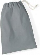 Westford Mill Cotton Stuff Bag WM115 - Pure Grey - XS (14 x 20 cm)
