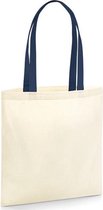EarthAware® Organic Bag for Life - Contrast Handles (Wit/Donker Blauw)