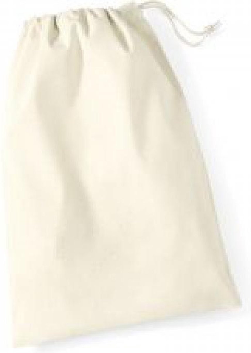 Westford Mill Cotton Stuff Bag WM115 - Natural - S (25 x 30 cm)