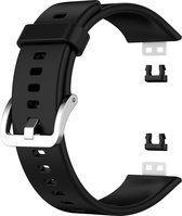 Horlogebandje Geschikt voor Huawei Fit  - Zwart - Siliconen - Horlogebandje - Polsbandje - Bandjes.nu - Polsband