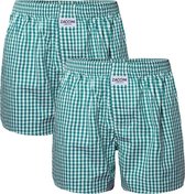 Zaccini 2-pack boxershorts woven groen