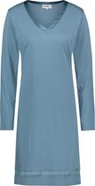 CYELL SOLIDS Dames Nachthemd Lange Mouw - Uni Coastal Cloud - Maat 38