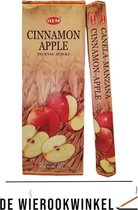 De Wierookwinkel – Doos - Wierook - Appel Kaneel - Cinnamon Apple - Appel Kaneel Wierook - Wierookstokjes Appel Kaneel - (HEM) - Wierooksticks - Incense sticks - 6 Kokers - 120 Stokjes