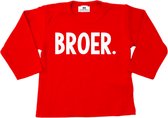Shirt grote broer-rood-Maat 98
