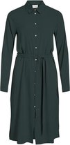 Vila Jurk Vidania Belt L/s Shirt Dress/su - Noos 14059679 Darkest Spruce Dames Maat - 42