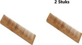 Bamboe kam - Bamboo Comb - 2 Stuks - Biologisch Afbreekbaar - Natuurlijk - Hout - Duurzaam