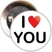 Button I Love You - button - badge - aanzoek - Valentijn - love - liefde - button