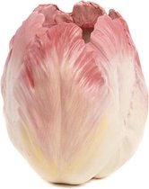 Goodwill Vaas-Waxinelichthouder Tulp Wit-Roze H 10 cm Voordeelaanbod per 2 stuks