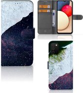 Flip Cover Geschikt voor Samsung Galaxy A03s Telefoon Hoesje Sea in Space