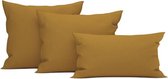 Heckett & Lane Wafel - Kussensloop - 50x50 cm - Cognac Brown - 2 Stuks