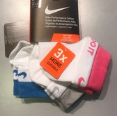 Nike sneakersokje 3 paar in diverse kleuren maat 34-38