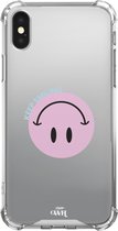 iPhone XS Max Case - Smiley Pink - Mirror Case