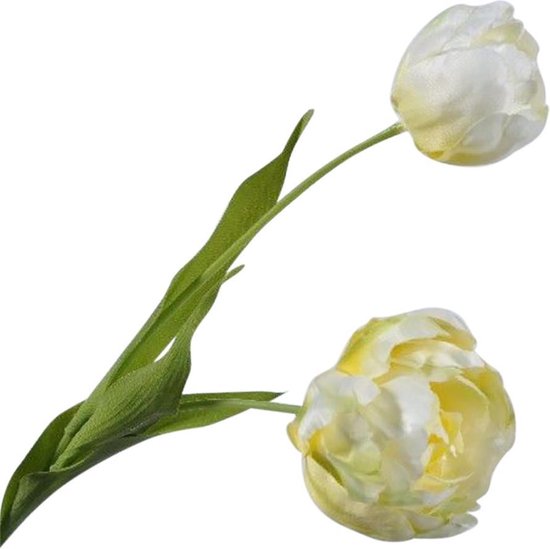 Silk-ka Fleur Artificielle-Fleur de Bloem Tige de Tulipe Soie Jaune 59 cm  Offre remise... | bol.com