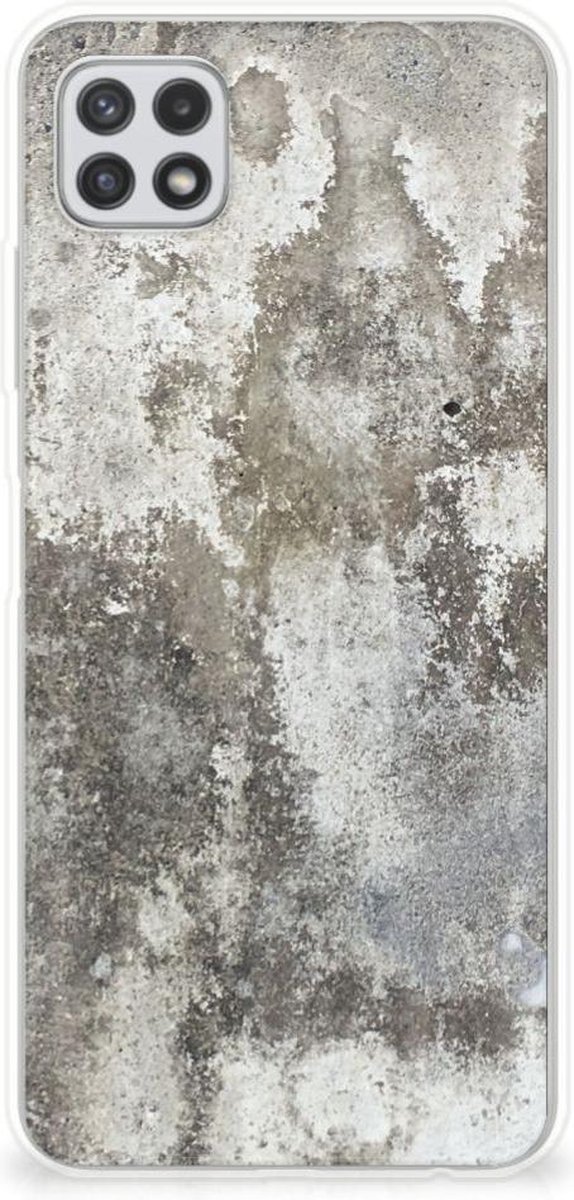Samsung Galaxy A22 5G TPU Siliconen Hoesje Beton Print