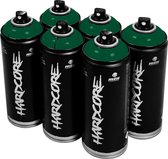 MTN Hardcore Persephone Green - groene spuitverf - 6 stuks - 400ml hoge druk en glossy afwerking