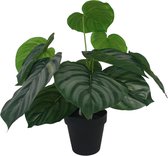 2x Kunstplant Calathea - 2 stuks - Nepplant - Woondecoratie - Kunstplanten - Met Kwekerspotje