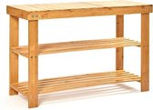 Blumfeldt schoenenrek 2 etages - 100% bamboe - Ecologisch & Duurzaam - Belastbaar tot 25 kg - 70 x 45,5 x 27,5 cm