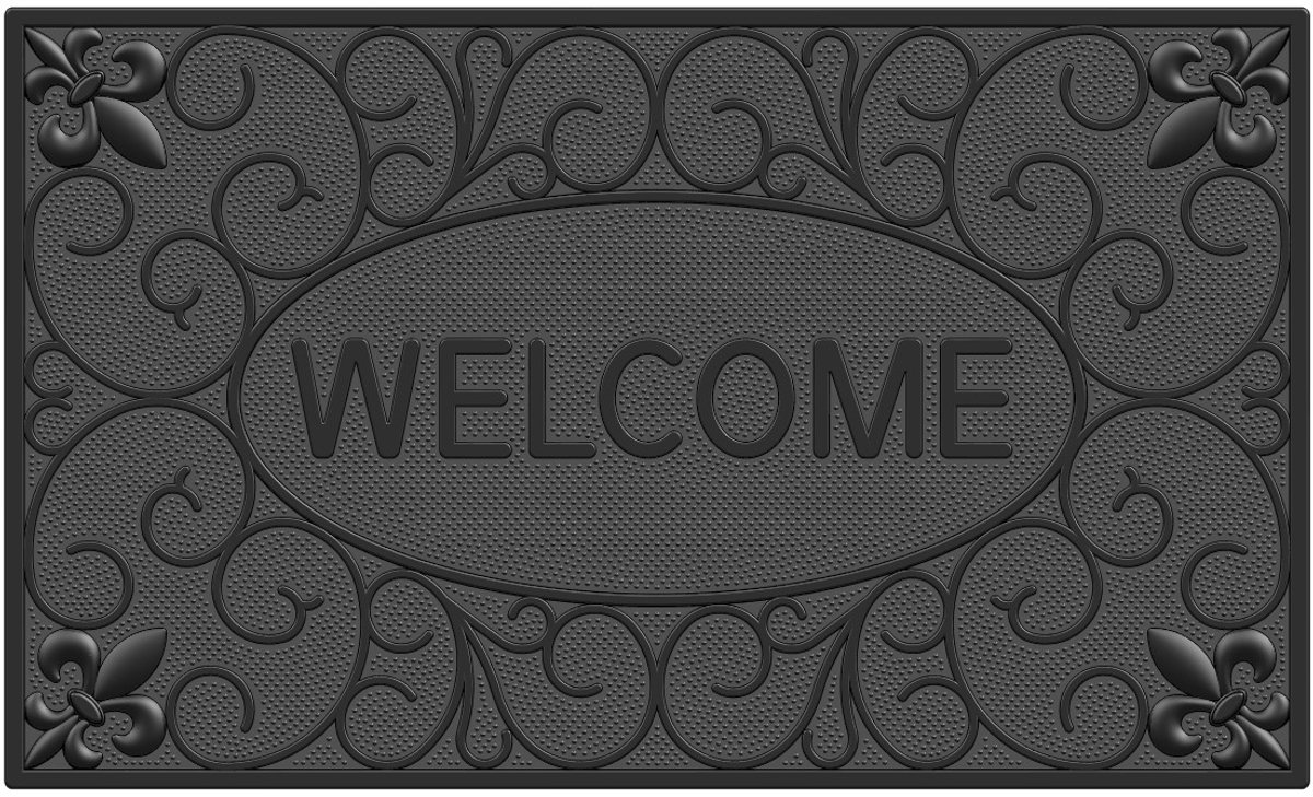 MD Entree - Deurmat - Rubbermat - Omega Welcome - 45 x 75 cm