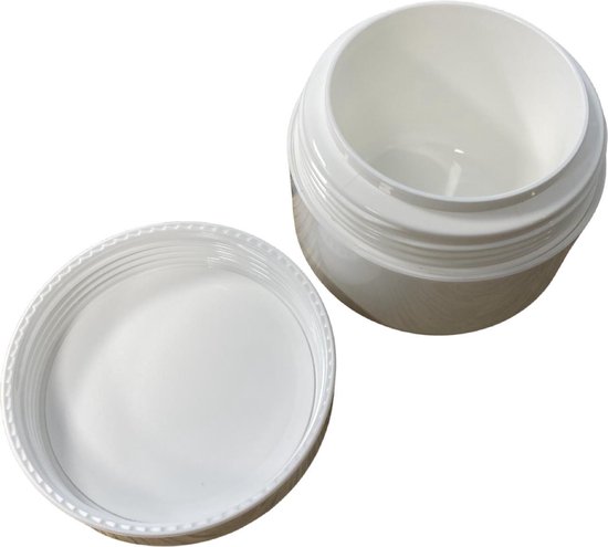 Pot cosmétique 50 ml blanc brillant 10 pièces - pot en plastique avec  couvercle - pot... | bol.com